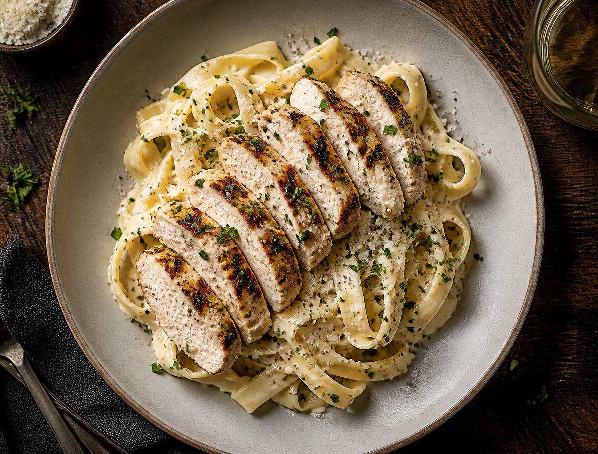 Chicken Alfredo — Fettuccine Alfredo con Pollo