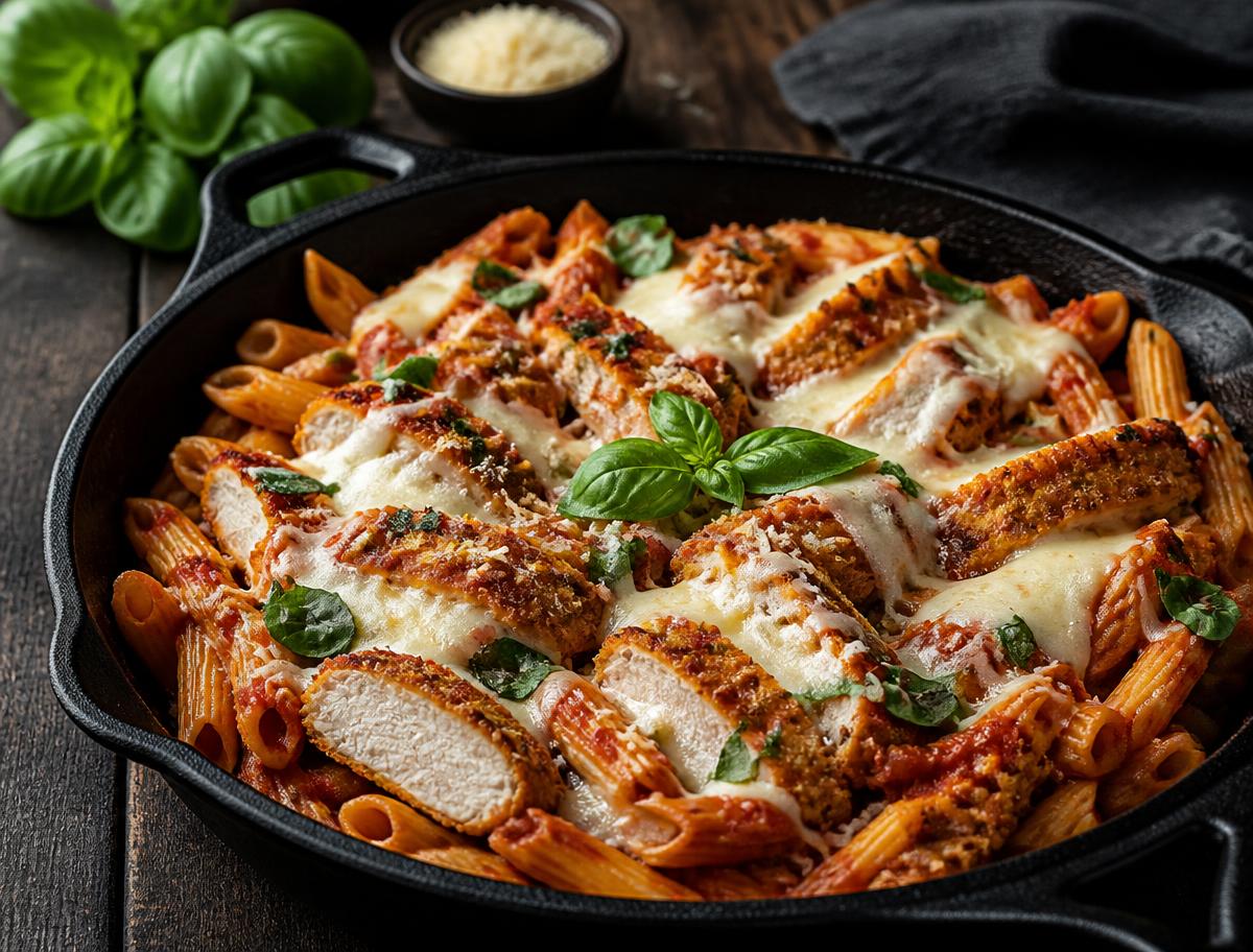 Chicken Parmesan Pasta — Pasta alla Parmigiana di Pollo