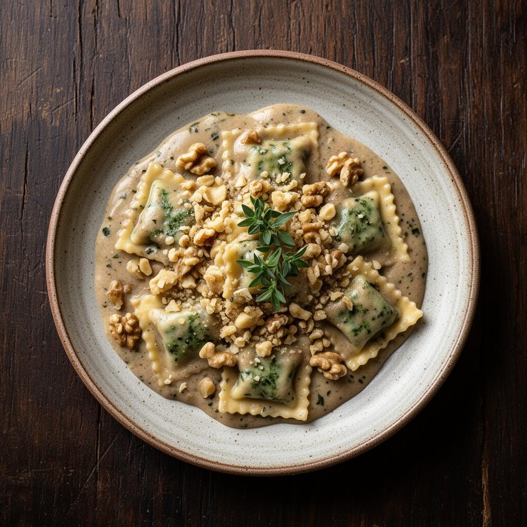 Pansoti al Sugo di Noci — Pansoti al Sugo di Noci